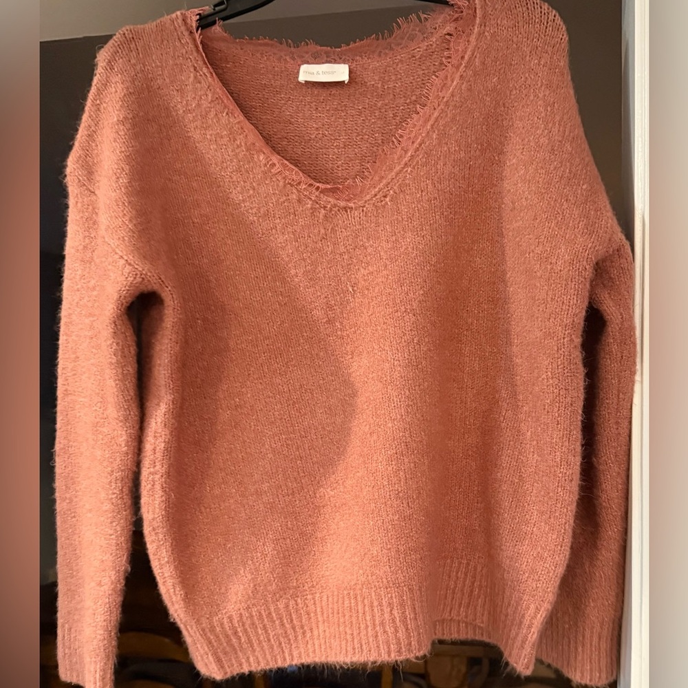 Like new! Pink V-Neck Sweater